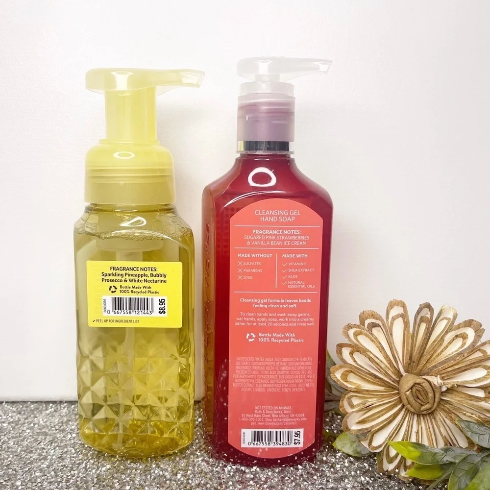 Bath & Body Works Hand Soap Strawberry Pineapple Summer Scents NWT